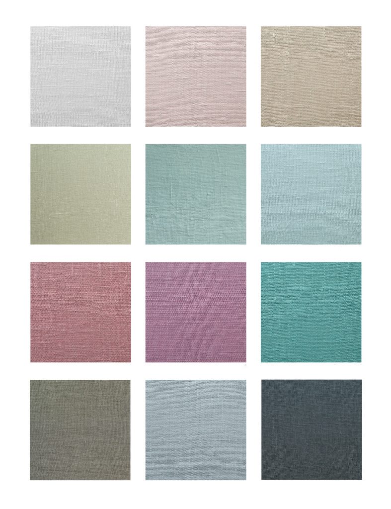Album cover swatches, linen fabric color choices